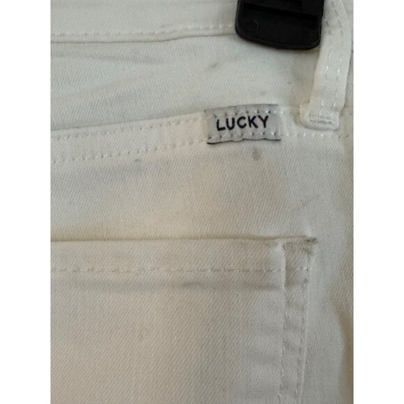 Lucky Brand Womens Ava Skinny Jeans W12/31 White Mid-Rise Denim Cotton Blend - Picture 9 of 12